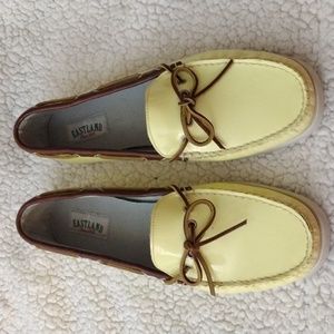 Eastland Yarmouth limited edition yellow patent leather slip on shoes...
